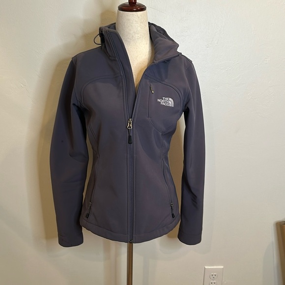 THE NORTH FACE WOMENS ZIP UP JACKET HOOD WATER RESISTANT ZOPPER POCKETS SZ XS - Picture 1 of 11
